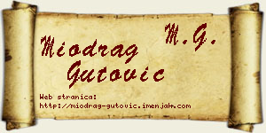 Miodrag Gutović vizit kartica